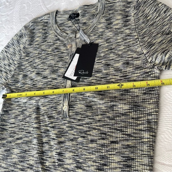 Rails Toni Dye stretchy Short Sleeve Henley Top - Picture 8 of 11